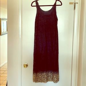 VELVET maxi black crochet dress M